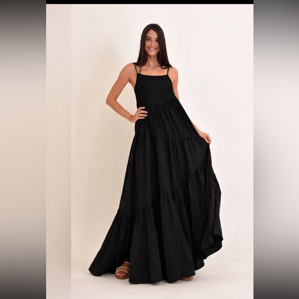 MUCHE ET MUCHETTE Jenna Maxi Backless Dress in Black One Size - Picture 3 of 14